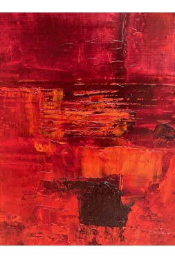 passion rouge huile sur toile