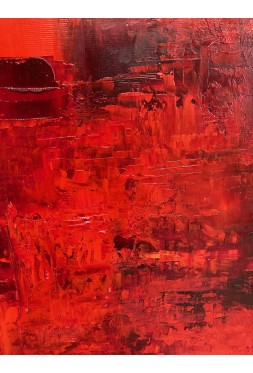 passion rouge huile sur toile